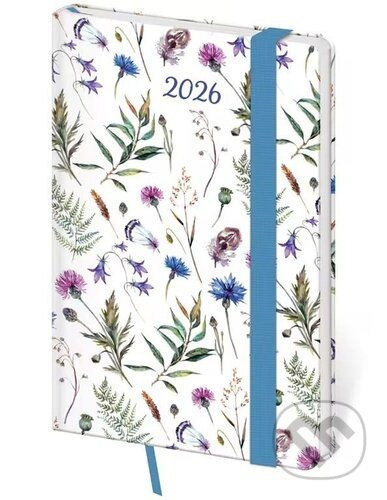 Kapesní diář 2026 Vario Wildflowers s gumičkou