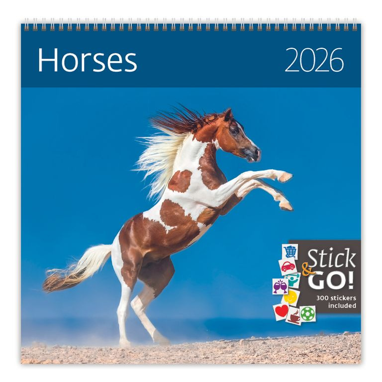 Kalendář nástěnný 2026 Label your days - Horses