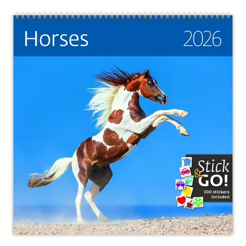Kalendář nástěnný 2026 Label your days - Horses