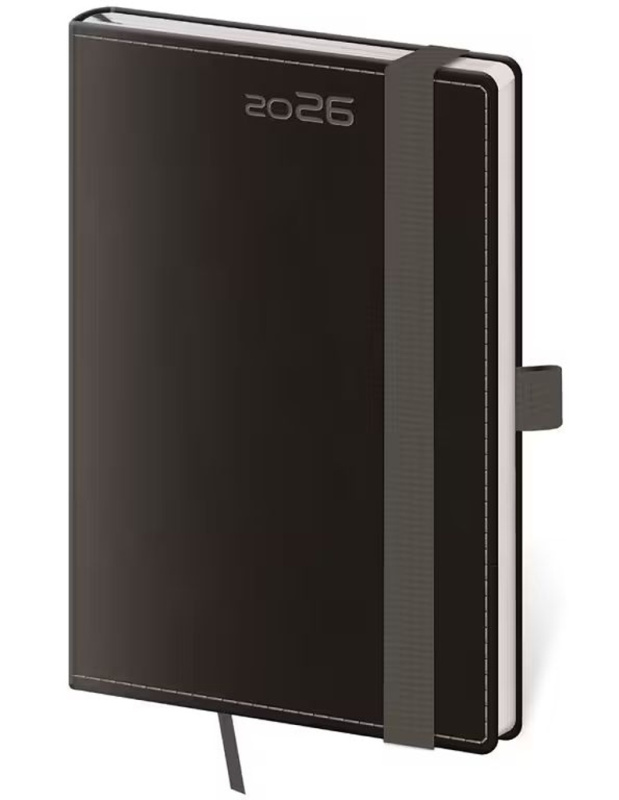 Kapesní diář 2026 Double Black s poutkem - kniha z kategorie Zápisníky, kalendáře