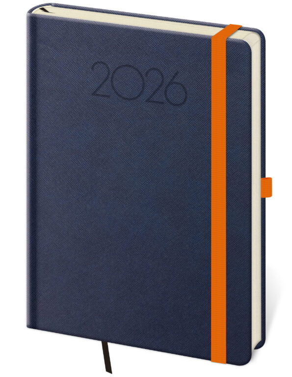 Týdenní diář 2026 A5 New Praga modrý s gumičkou - kniha z kategorie Zápisníky, kalendáře