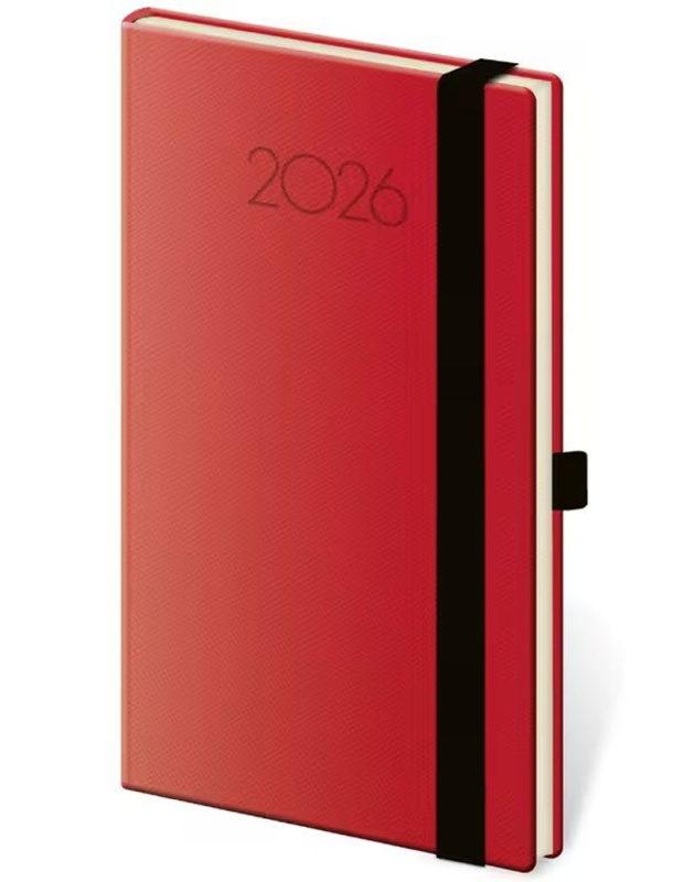 Kapesní diář 2026 New Praga červený