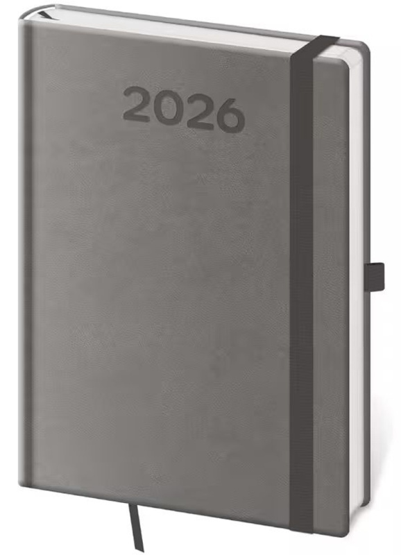 Denní diář 2026 A5 Print Pop šedý - kniha z kategorie Zápisníky, kalendáře