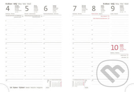 Týdenní diář 2026 B6 Print Pop růžový - kniha z kategorie Zápisníky, kalendáře