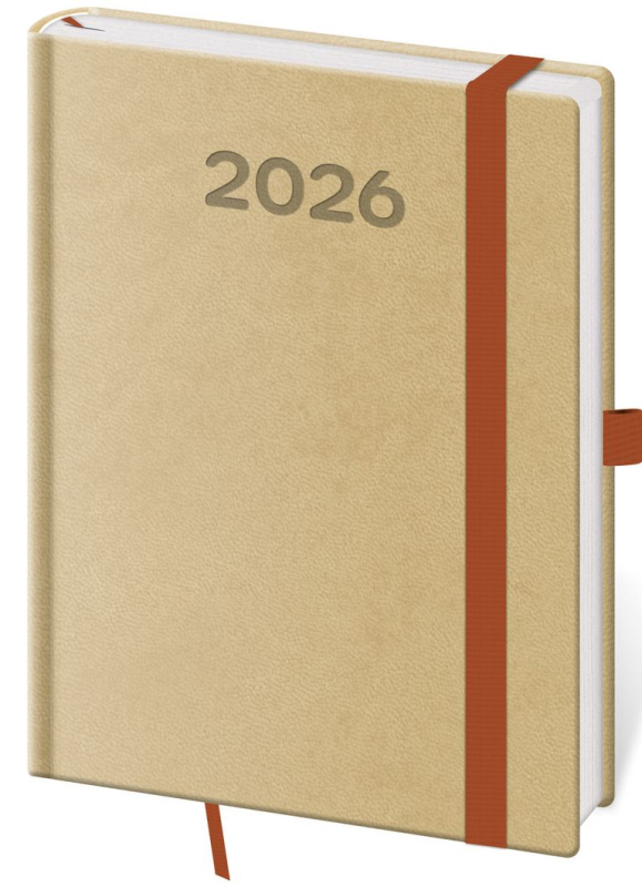 Týdenní diář 2026 B6 Print Pop cappuccino
