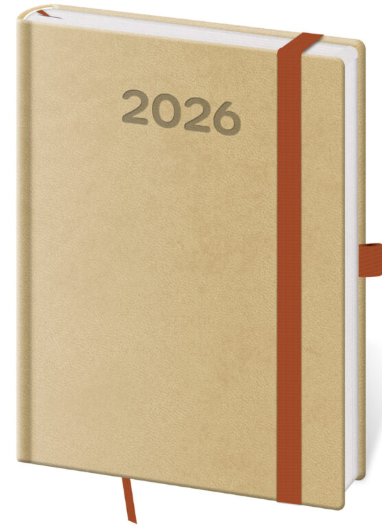 Týdenní diář 2026 B6 Print Pop cappuccino