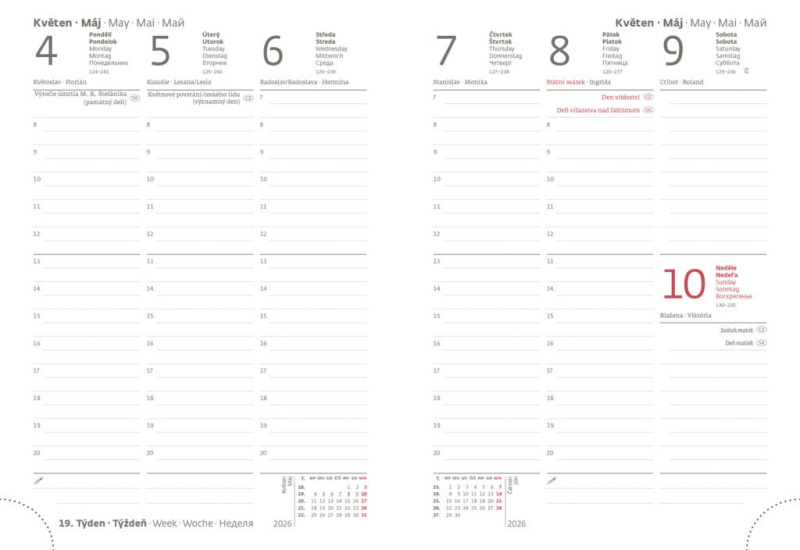 Týdenní diář 2026 B6 Print Pop mousse - kniha z kategorie Zápisníky, kalendáře