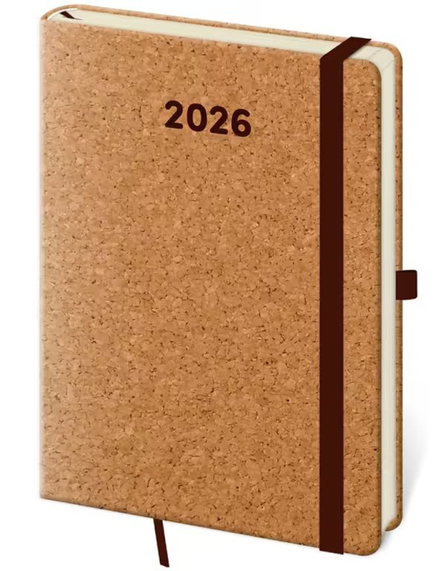 Týdenní diář 2026 A5 Cork s poutkem - kniha z kategorie Zápisníky, kalendáře