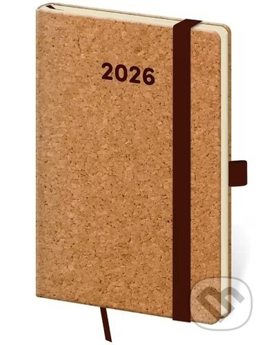 Kapesní diář 2026 Cork s poutkem