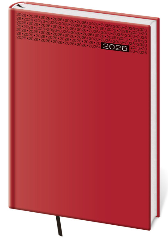 Helma 365 Diář týdenní A5 Gommato 2026, červená