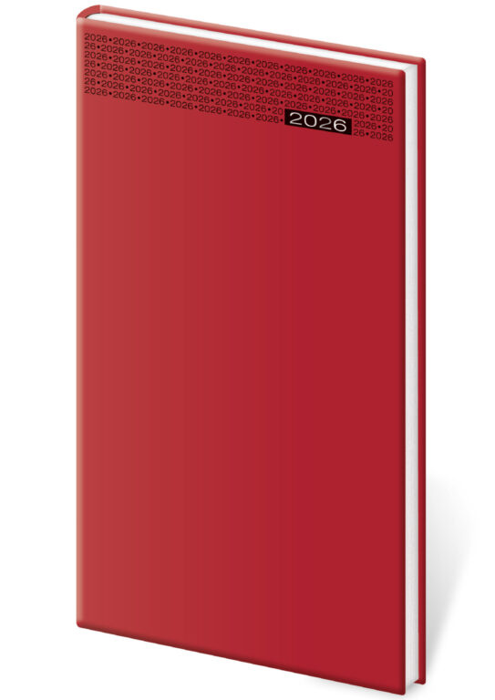 Týdenní diář 2026 Helma kapesní - Gommato červený