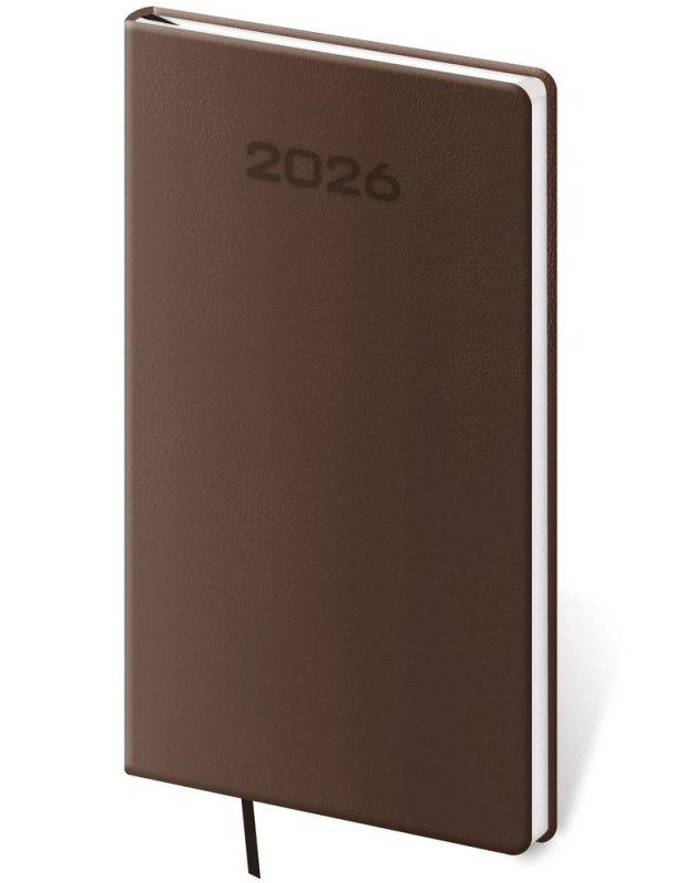 Kapesní diář 2026 Soft hnědý - kniha z kategorie Zápisníky, kalendáře
