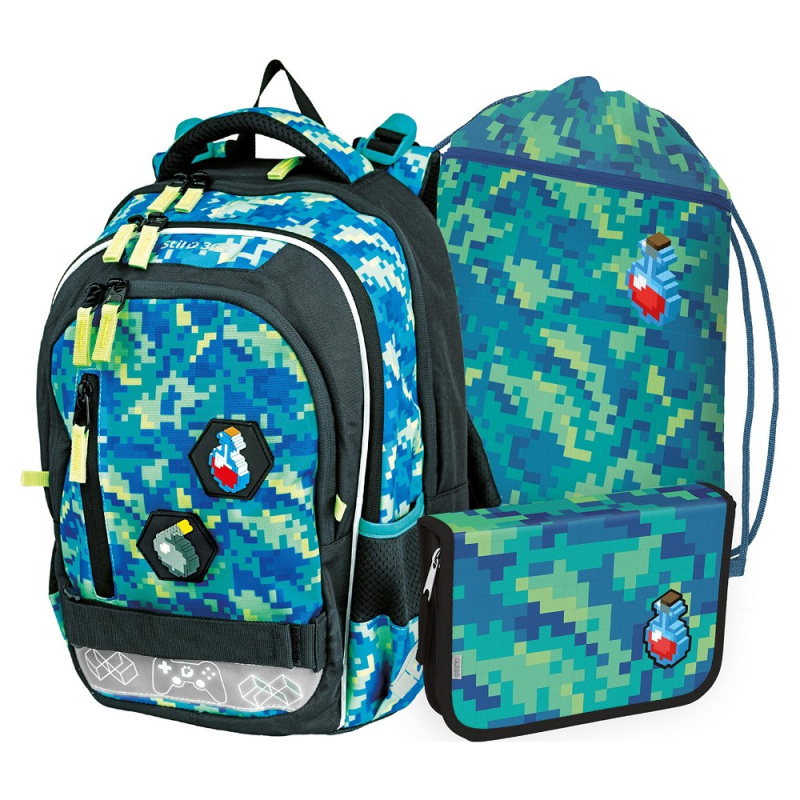 Školní set Junior Pixel Quest Helma 365