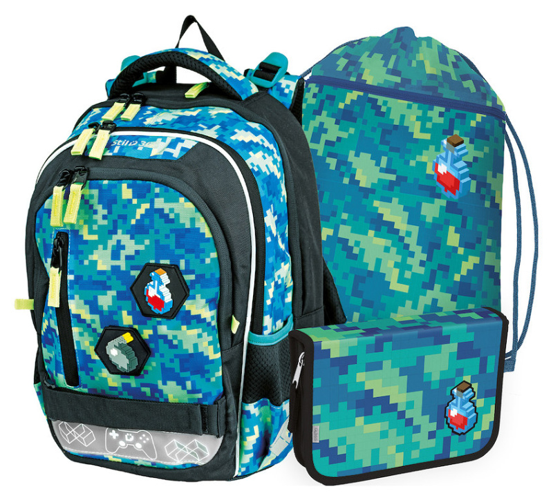 Školní set Junior Pixel Quest Helma 365