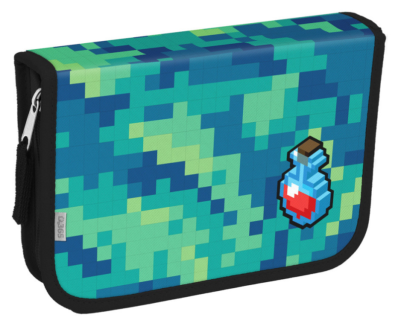 Školní penál jednopatrový Pixel Quest Helma 365