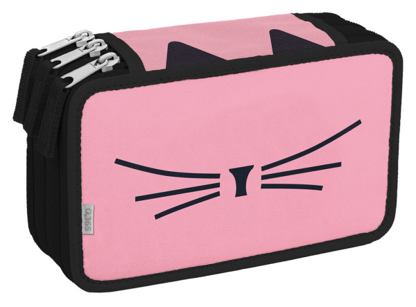 Školní penál třípatrový Cat lady Helma 365