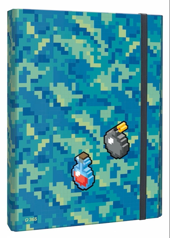 Box na sešity s klopou A4 Pixel Quest Helma 365