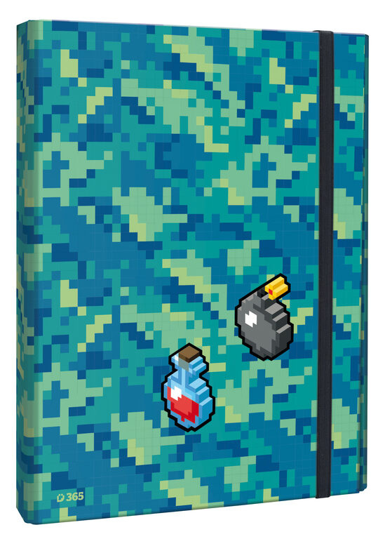 Box na sešity s klopou A4 Pixel Quest Helma 365