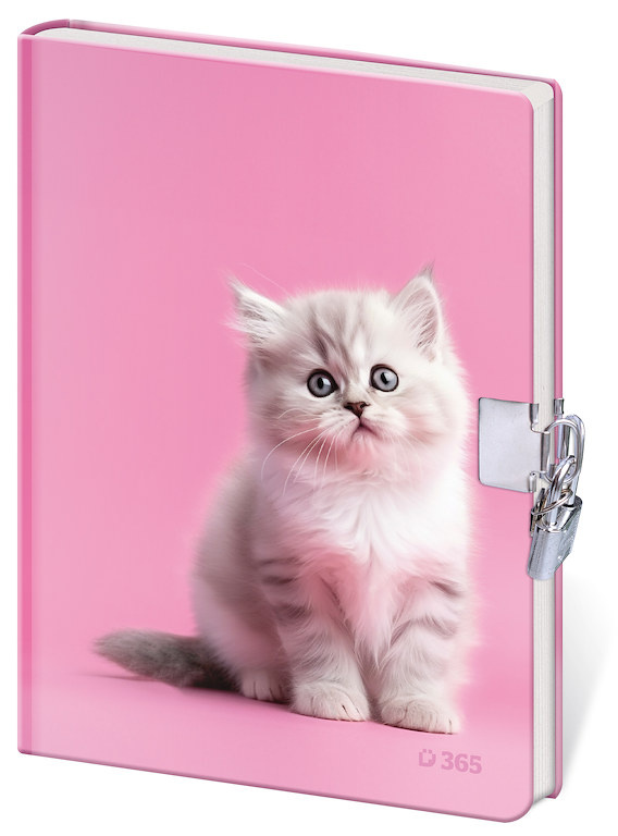 Památník se zámkem A5 čistý - Lovely Kitten