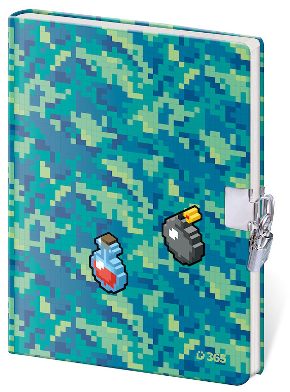 Památník se zámkem A5 čistý - Pixel Quest