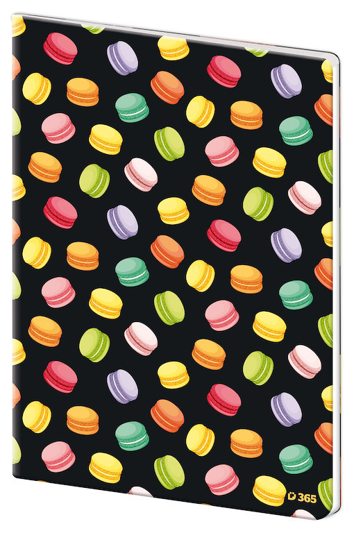 Sešit A4 linkovaný 40ls STIL plastové desky, Macarons