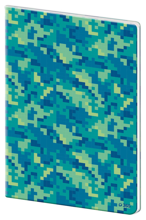 Sešit A4 linkovaný 40ls STIL plastové desky, Pixel Quest