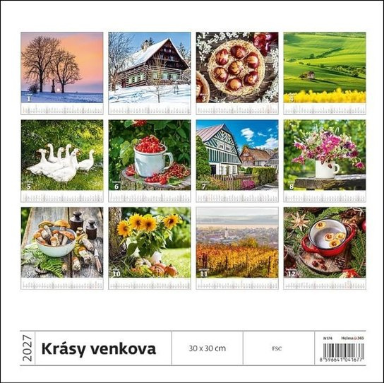 Nástěnný kalendář 2027 Helma Krásy venkova