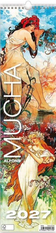 Nástěnný kalendář 2027 vázankový Helma Alfons Mucha