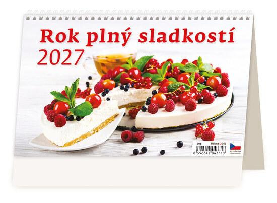 Stolní kalendář 2027 Helma Rok plný sladkostí