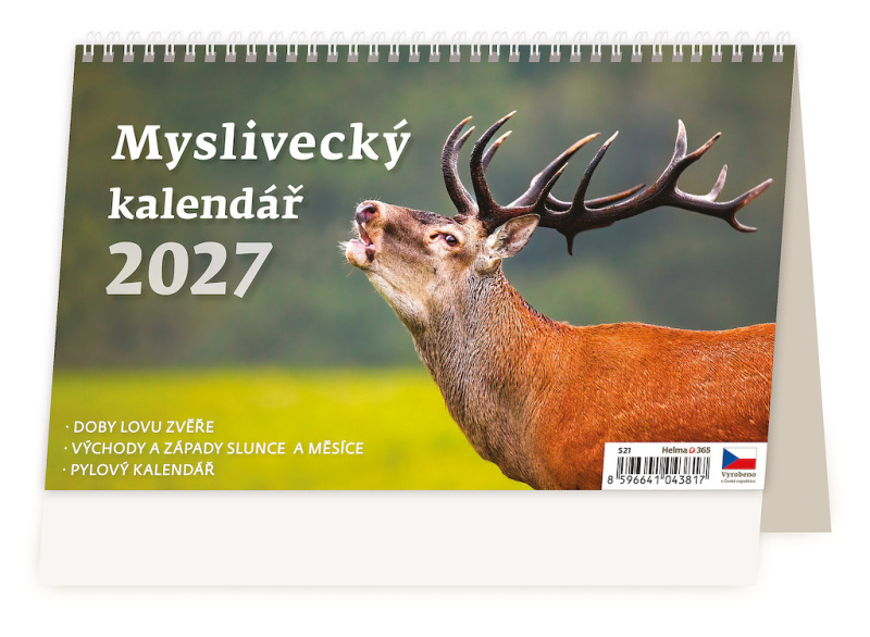 Stolní kalendář 2027 Helma Myslivecký kalendář