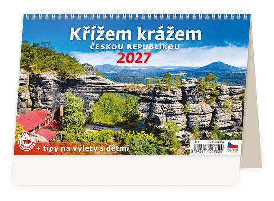 Stolní kalendář 2027 Helma Křížem krážem Českou republikou