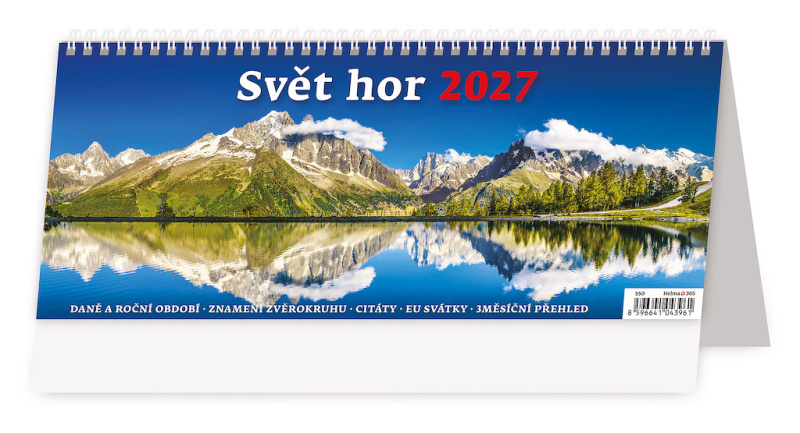 Stolní kalendář 2027 Helma Plánovací Svět hor