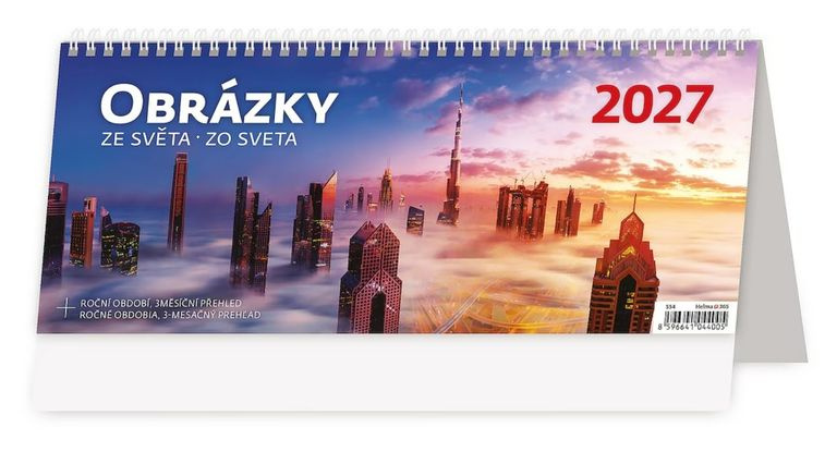Stolní kalendář 2027 Helma Plánovací Obrázky ze světa