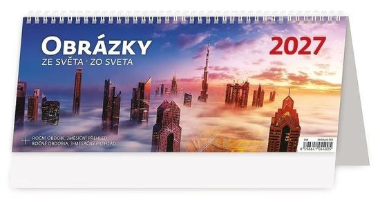 Stolní kalendář 2027 Helma Plánovací Obrázky ze světa