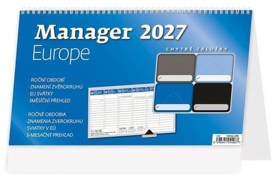 Stolní kalendář 2027 Helma Plánovací Manager Europe