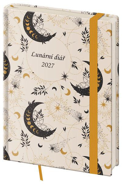 Týdenní diář 2027 Helma B6 Lunární Luna s gumičkou