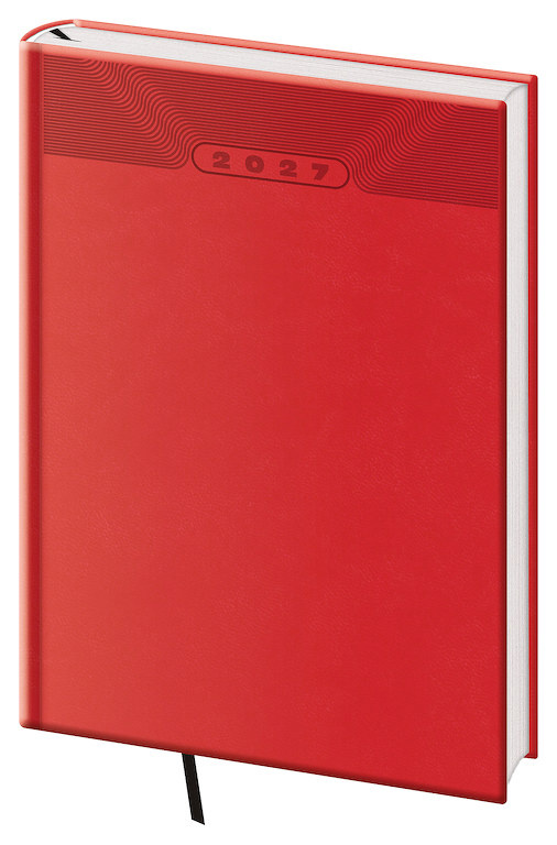 Denní diář 2027 Helma A5 Print Classic červená