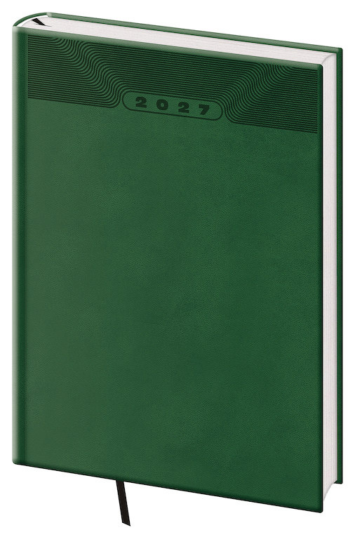 Denní diář 2027 Helma A5 Print Classic zelená