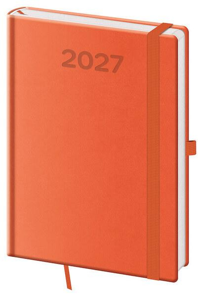 Denní diář 2027 Helma A5 Print Pop oranžový
