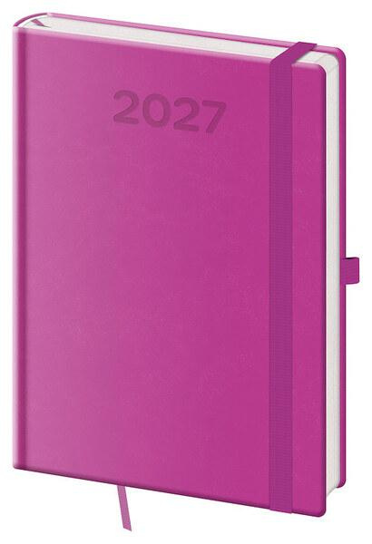 Denní diář 2027 Helma A5 Print Pop fialový