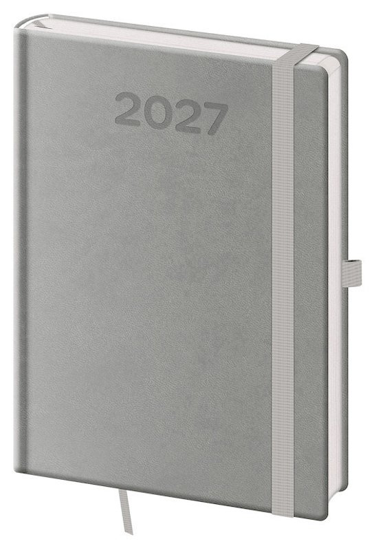 Denní diář 2027 Helma A5 Print Pop šedý