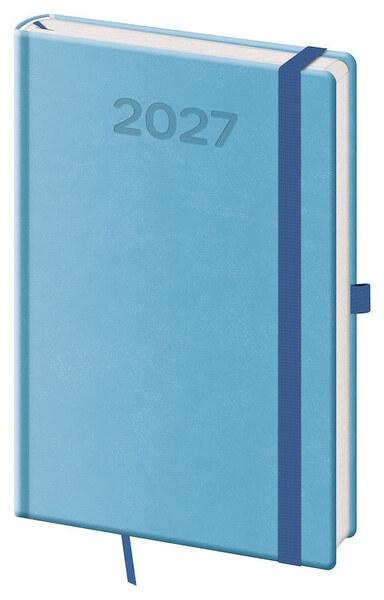 Týdenní diář 2027 Helma A5 Print Pop světle modrý