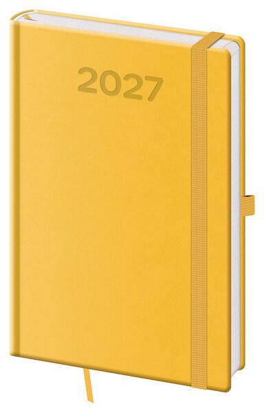 Týdenní diář 2027 Helma A5 Print Pop žlutý