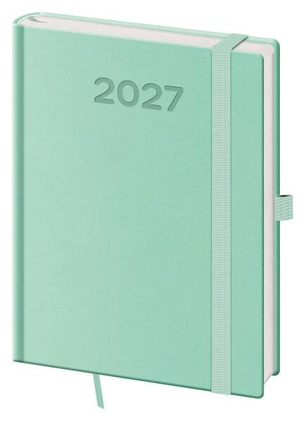 Denní diář 2027 Helma B6 Print Pop světle zelený