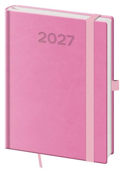 Týdenní diář 2027 Helma B6 Print Pop růžový