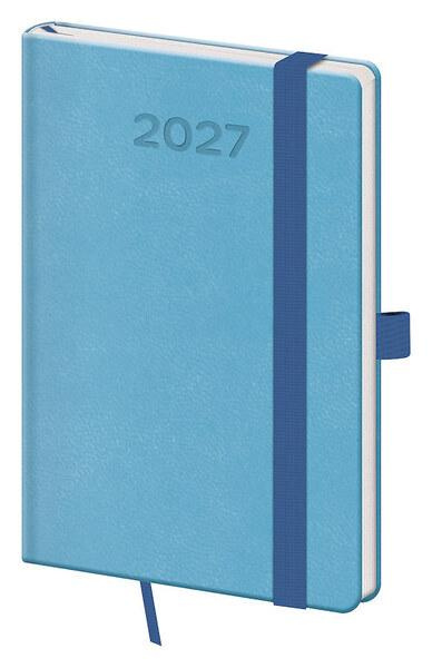 Týdenní diář 2027 Helma kapesní Print Pop světle modrý
