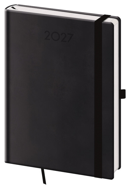 Denní diář 2027 Helma A5 Print Plus černá