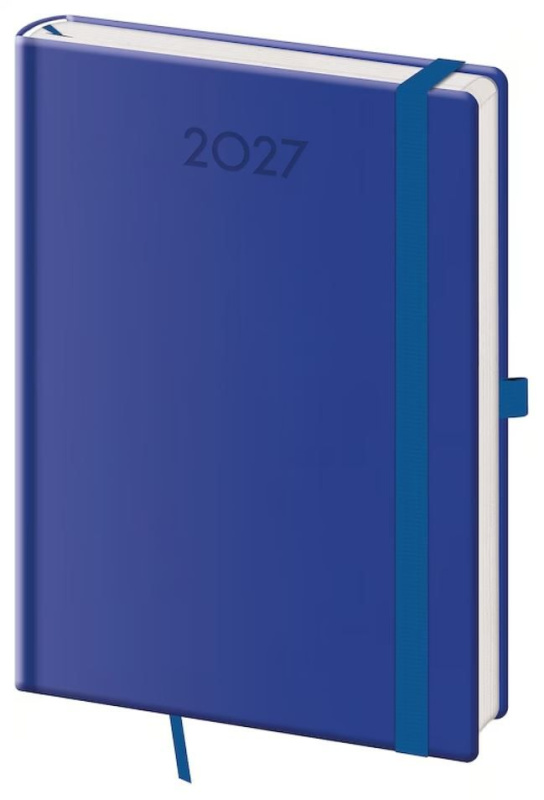 Denní diář 2027 Helma A5 Print Plus královsky modrá