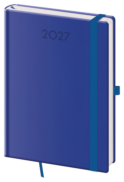 Denní diář 2027 Helma A5 Print Plus královsky modrá