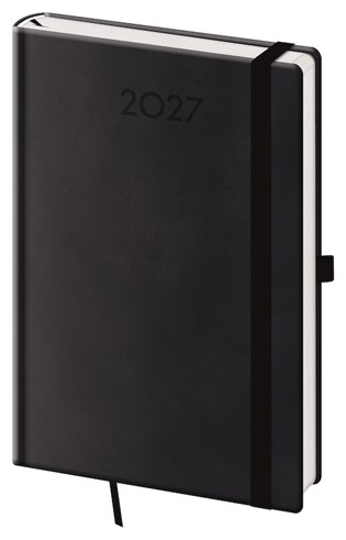 Týdenní diář 2027 Helma A5 Print Plus černý